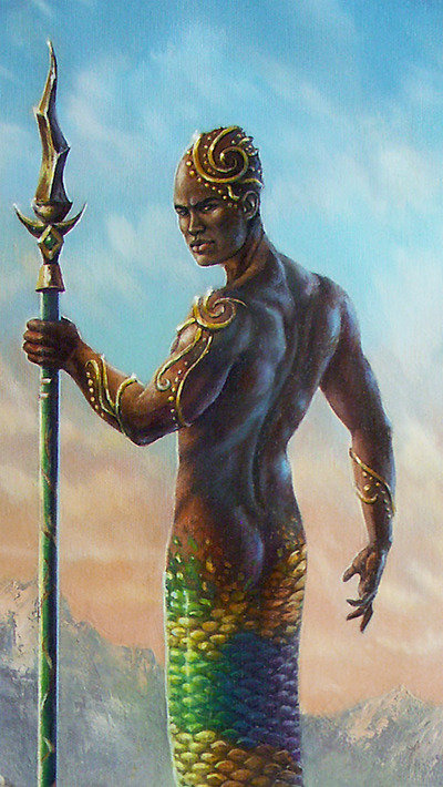 "The Sacred Pool" Original Fantasy Art Oil Painting