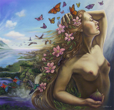 Gnosis Small Fantasy Art Goddess fairy elf Print wall art home decor