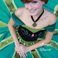 J712 Movies Frozen Snow Queen ANNA Cosplay Costume Deluxe Dress coronation adult and teenager - Thumbnail 3