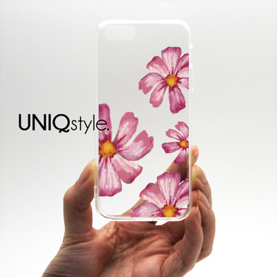 Transparent clear case for iphone 7/6/5/5s 4/4s 5c samsung s8 s7 note3, pink floral flower plastic case with tpu edge w/extra protection - l66 - Thumbnail 5