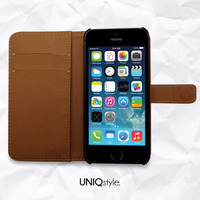 PU leather flip case for iPhone 7/6/6s iPhone SE, LG G6, Nexus 5, wallet cover case for Samsung S8, S7, S6 Edge, Note 5, Moto X - A59 - Thumbnail 3