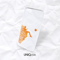 Transparent clear case for iPhone 7/6 4.7"  Samsung Note3 S8 S7, Soccer player case with tpu edge w/extra protection - A109 - Thumbnail 1