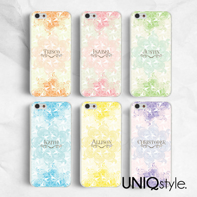 Personalized name monogram phone case for iPhone 7/6/6s, Samsung S8/S7, Note5, Sony, LG Nexus, Nokia Lumia, HTC One M8/M9, Moto X, Moto G - C08