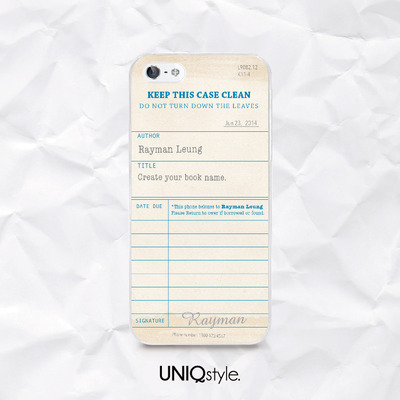 Custom personalized library card phone case for iphone 7/6/6s, samsung s8/s7/s6/note5, sony z3/z4/z5, lg nexus, nokia, htc one, moto - a02 - Thumbnail 3