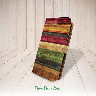 Colorful wood print retro wooden flip pu leather cover case for iPhone X/7/7 Plus/6s/6/5/5s/5c, moto X moto X2, galaxy S5 S6 edge Note 4 5 (K22)