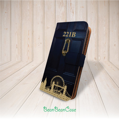 221b sherlock holmes baker flip pu leather case for iPhone X/7/7 Plus/6s/6/5/5s/5c, moto X moto X2, galaxy S5 S6 edge Note 4 Note 5 (K30)