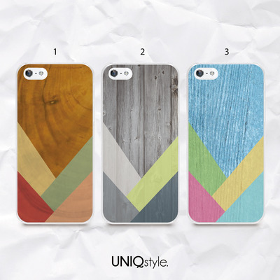 Geometric colorful wood print phone case for iphone 7/6/6s , samsung s6/s7/s8/note5, sony, lg nexus, nokia lumia, htc one m9/m8, moto, - n19 - Thumbnail 2