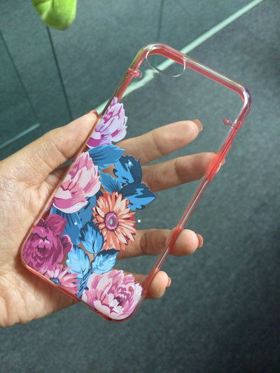 iPhone 5C 5S 5 case, iPhone 6 6 plus transparent case, vintage flower rose, floral clear bumper hard cover case (E17), FREE screen protector