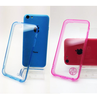 Personalized monogram name custom cover transparent clear case for iPhone 6 iPhone 6 Plus, iPhone 5 5S 5C case, Samsung Galaxy S4 S5 case