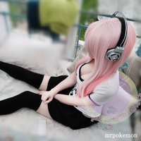 Cosplay Super Sonico Pale Pink Long Wig Free Ship SP141223 - Thumbnail 3