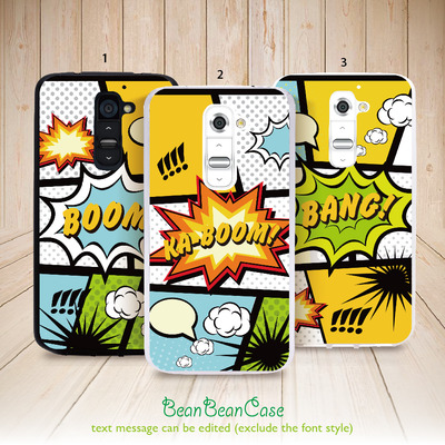 Cartoon boom bang style comic case, personalized custom name text, for iPhone 6s, Samsung S6/Note5, Sony, LG Nexus, Nokia Lumia, HTC One, Moto(A06)