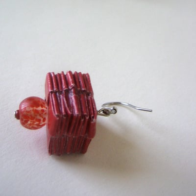 Rescued Wrapping Paper Earrings - Eco Chic
