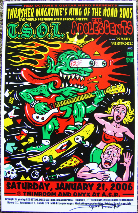 TSOL Thrasher Magazine screenprinted poster · Jimbo Phillips