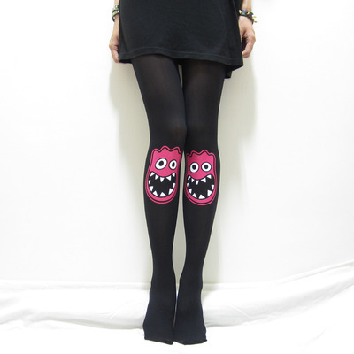 Roarrrr // Little red monster tights