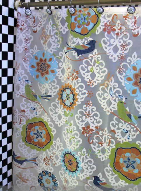 Oriential Classical Colorful Design 180x180cm PEVA Shower Curtain Cool Design