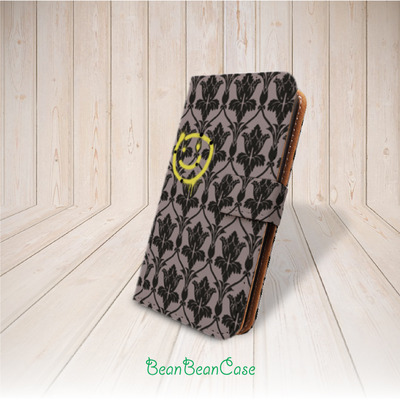Sherlock 221b baker smiley flip pu leather cover case for iPhone 7/7 Plus/6s/6/5/5s/5c leather case, moto X moto X2, galaxy S6 edge S5 Note 4 5 (E64)