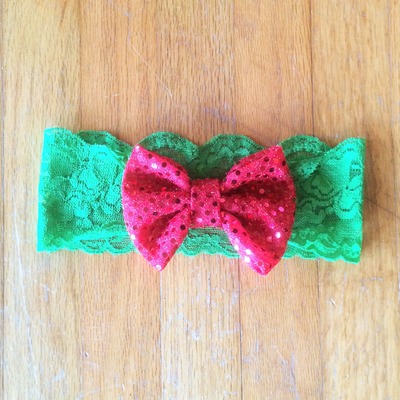 Christmas Lace Headwrap