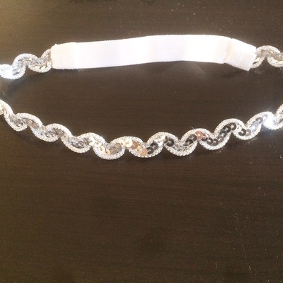 Silver Sequin Headband