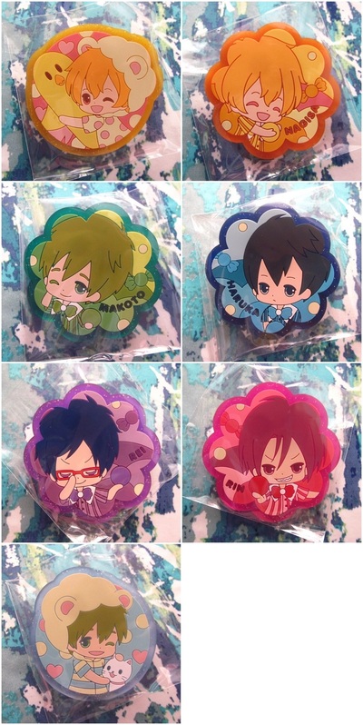 Free! Iwatobi Swim Club - Rubber Badge - Makoto / Haruka / Rei / Rin / Nagisa -