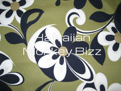 "OLIVE GREEN - FUNKY" Hawaiian Car Seat Covers - 2PC (DENIM/CANVAS)