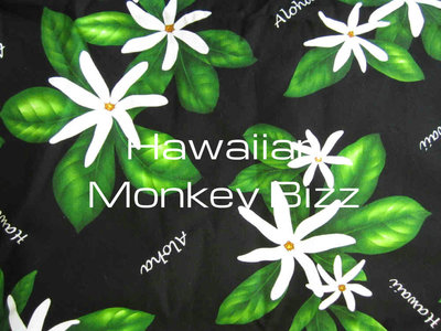 "BLACK - TIARE" Hawaiian Car Seat Covers - 2PC (DENIM/CANVAS)