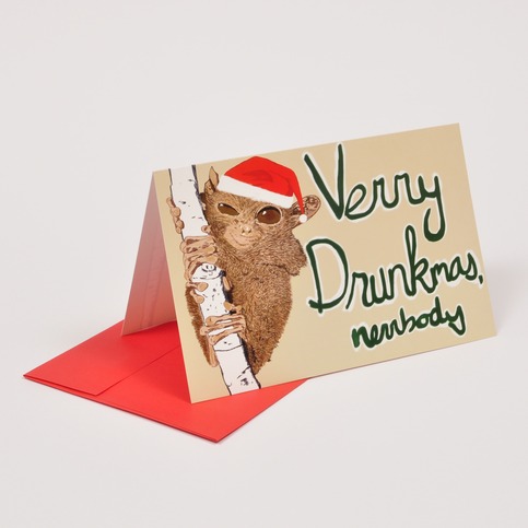 Verry Drunkmas Christmas Card Blank