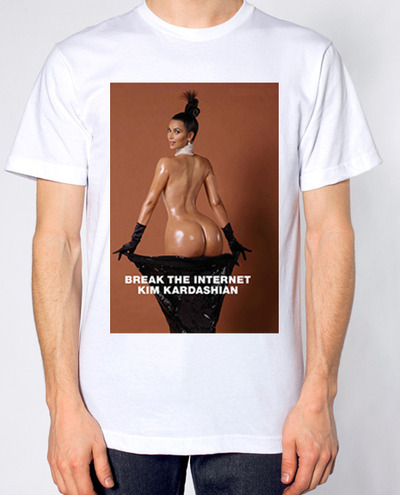 Kim Kardashian BREAK THE INTERNET Crew Neck T-shirt. Small to Extra Large.