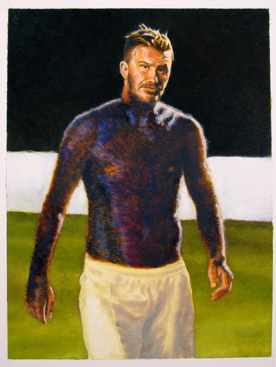 David Lasley, "Blue David Beckham" (framed)