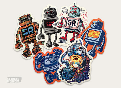 Sticker robot pack - by sticker robot aka zoltron