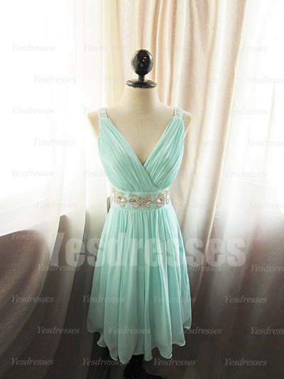 Blue prom dress, off shoulder prom dress, short bridesmaid dress, cheap prom dress, simple prom dress, v-neck bridesmaid dress, PD15040