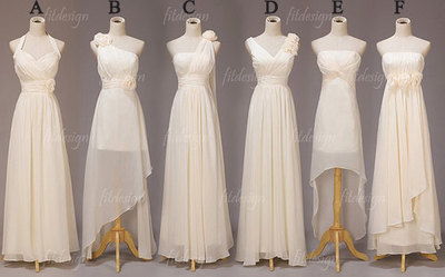 ivory bridesmaid dress, long bridesmaid dress, cheap bridesmaid dress, mismatched bridesmaid dress, BD14056