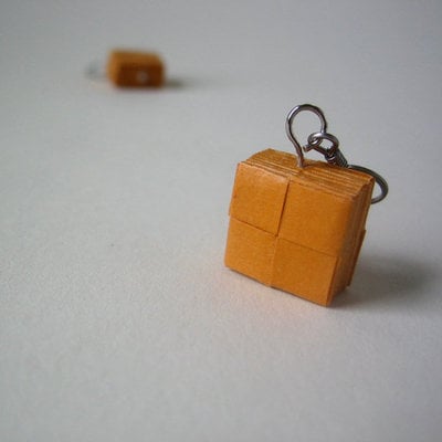 Pumpkin Spice Paper Eco Earrings
