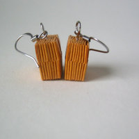 Pumpkin Spice Paper Eco Earrings - Thumbnail 3