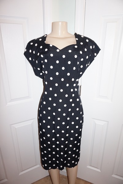 Vintage moon dance black/white dress size xl