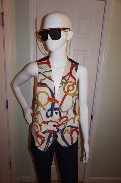 Vintage vest unlimited versace style vest size s-m