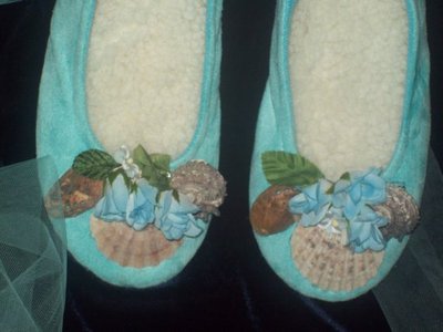 Mermaid Slippers--Adult Size (Child Size Available Too)--Faeryspell Creations