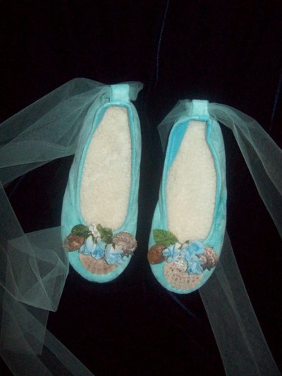 Mermaid Slippers-Child Size (Adult Size Available Too)--Faeryspell Creations