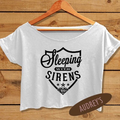 Rock band shirt sleeping with sirens crop tee sws - Thumbnail 3