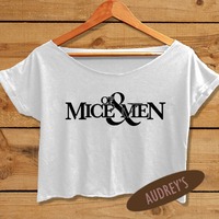 metalcore shirt of mice & men women crop top tour - Thumbnail 1