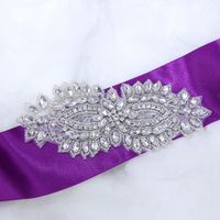 Iron Sew Rhinestone Crystal Wedding Bridal Craft DIY Applique Sash Dress Motif - Thumbnail 1