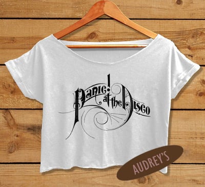 tee panic! at the disco tshirt P!ATD women's crop top indie