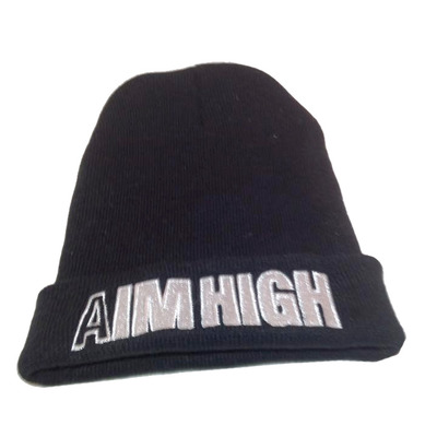AIM HIGH BEANIE - Black Silver