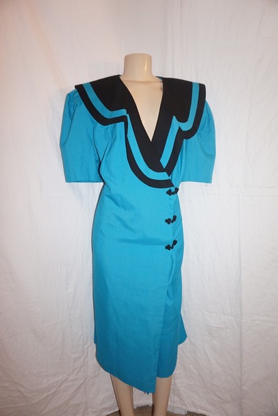 Vintage hawthrone plus turquoise black/ dress size 2x
