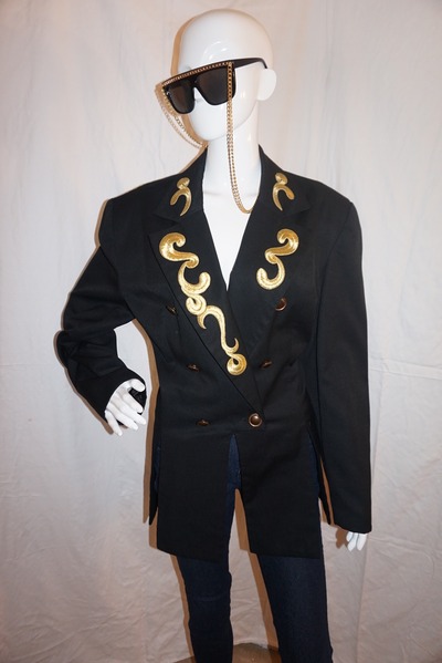 Vintage e style black/gold trim blazer size 1x