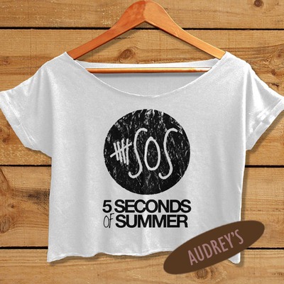 5sos logo shirt crop top women 5 seconds of summer crop tee - Thumbnail 3