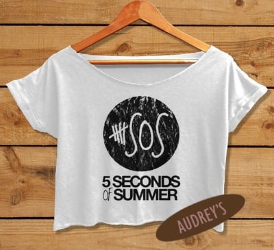5SOS logo shirt crop top women 5 seconds of summer crop tee