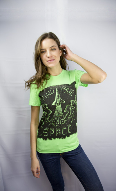 Find Your Space T-shirt - Neon Green