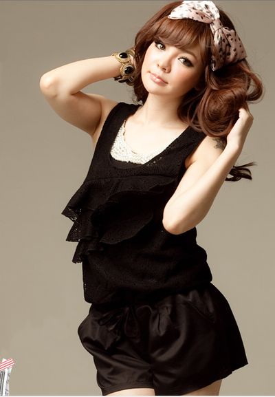 Black Ruffle Jumpsuit