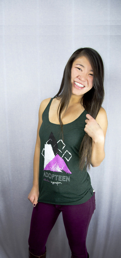 Three Mountains Racerback Tank - Emerald
