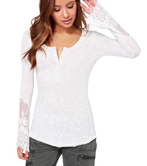Lazy Lacy Long Sleeve Top